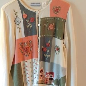 Alfred dunner PETITE button up sweater